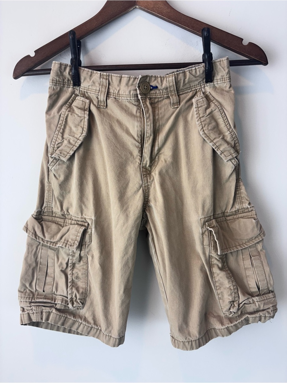 Gap Kids Cargo Shorts Size 12 Khaki Beige Utility Multi Pocket